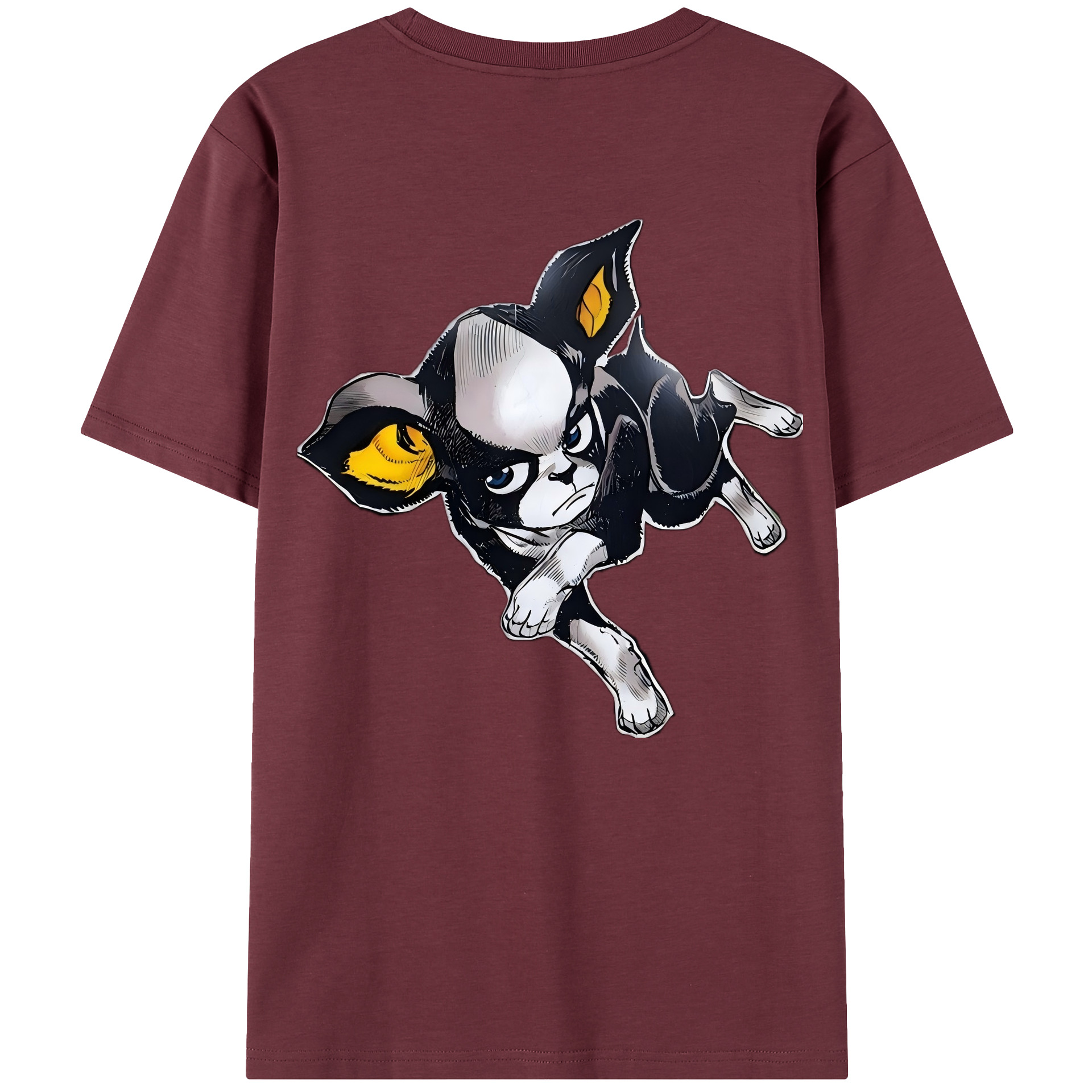 （画像用） ジョジョの奇妙な冒険 イギー JoJo's Bizarre Adventure Iggy 綿100％半袖Tシャツ（背面プリント）